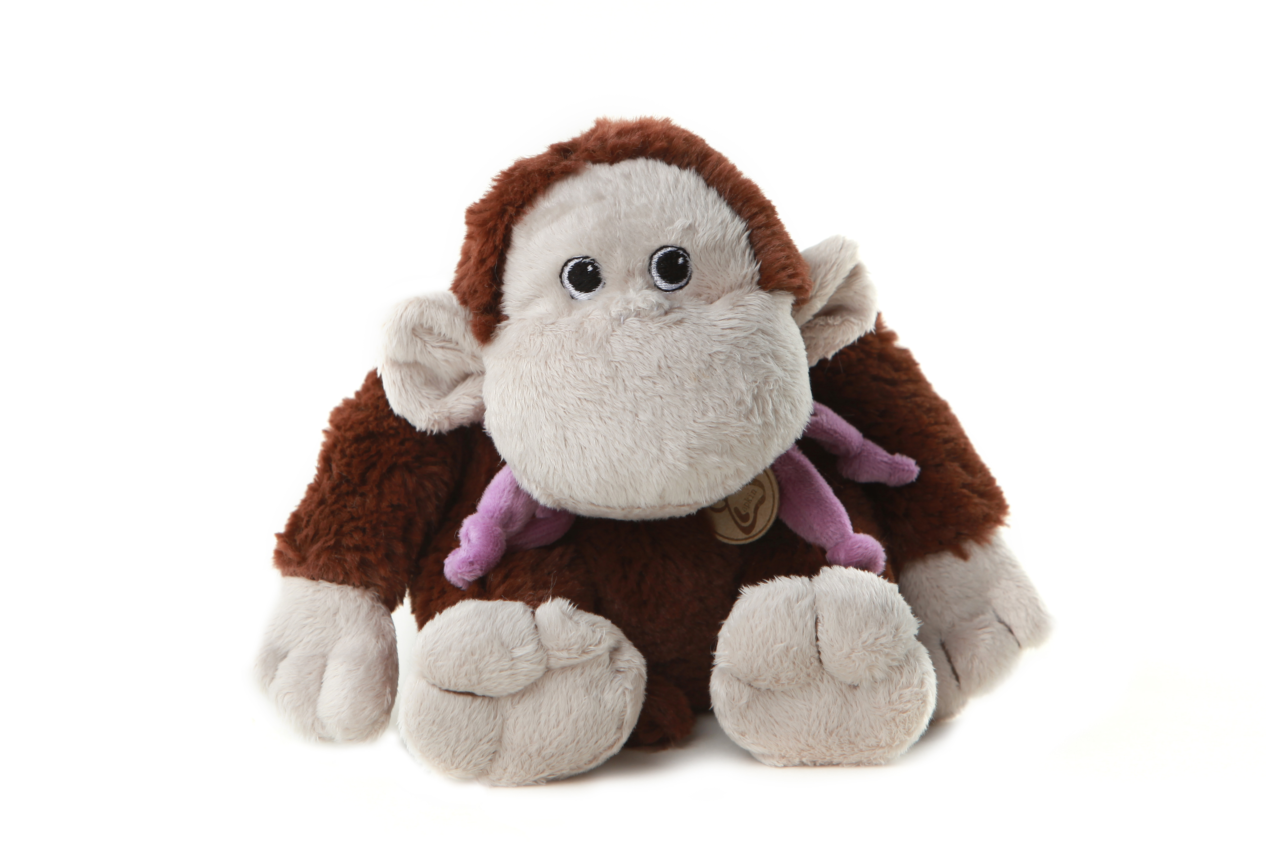 фото Мягкая игрушка lapkin обезьяна 20 см., коричневый/фиолетовый at365067