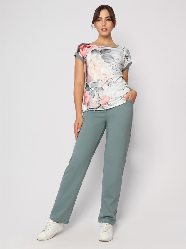 Комплект домашний женский Fashion Margo КЖ0189 хаки 48 RU