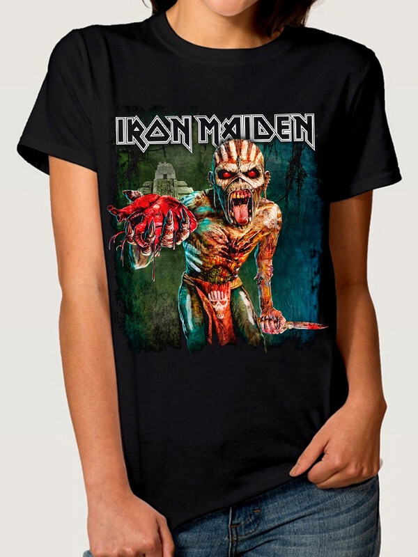 фото Футболка женская design heroes группа iron maiden черная 3xl