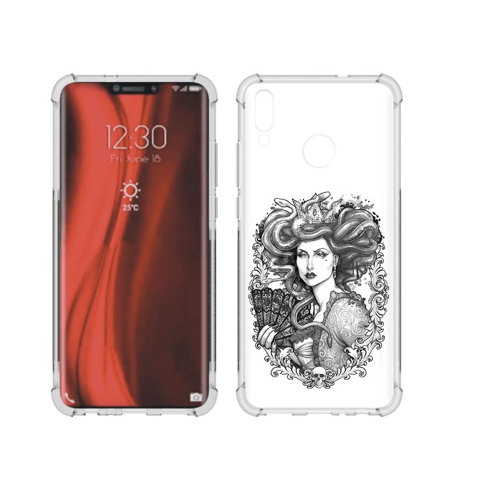 

Чехол MyPads Tocco для Honor 8X медуза черно белый (PT118984.69.472), Tocco