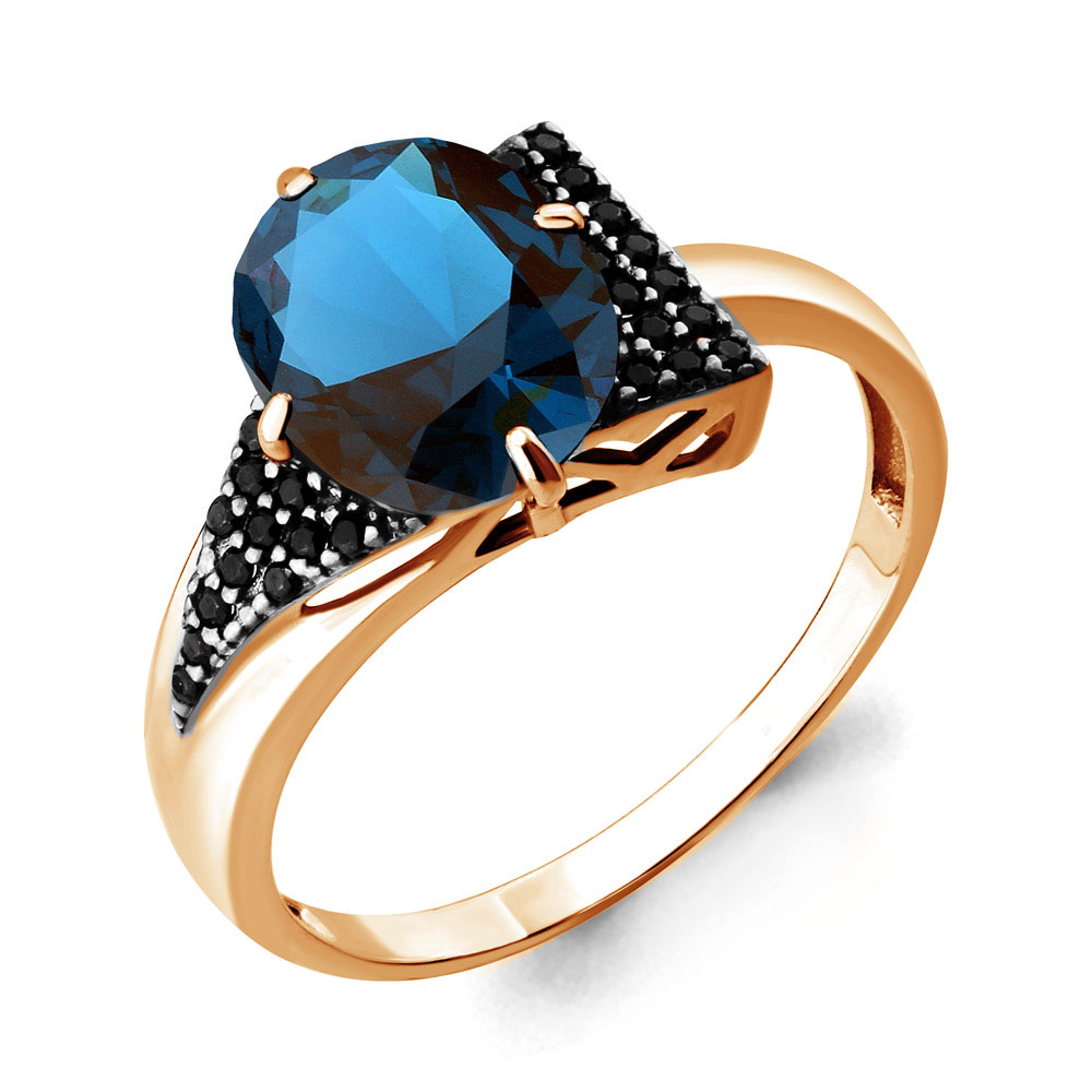 

Кольцо из серебра с топазом р. 17,5 Aquamarine 6902893Ч_925_з, 6902893Ч_925_з