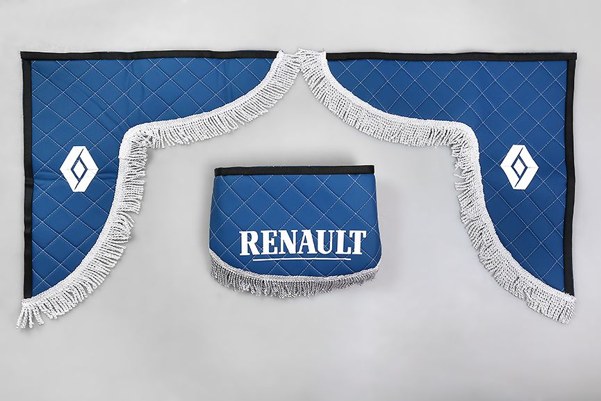 

Ламбрекен для RENAULT эко-кожа Синий с серым, Серый;синий