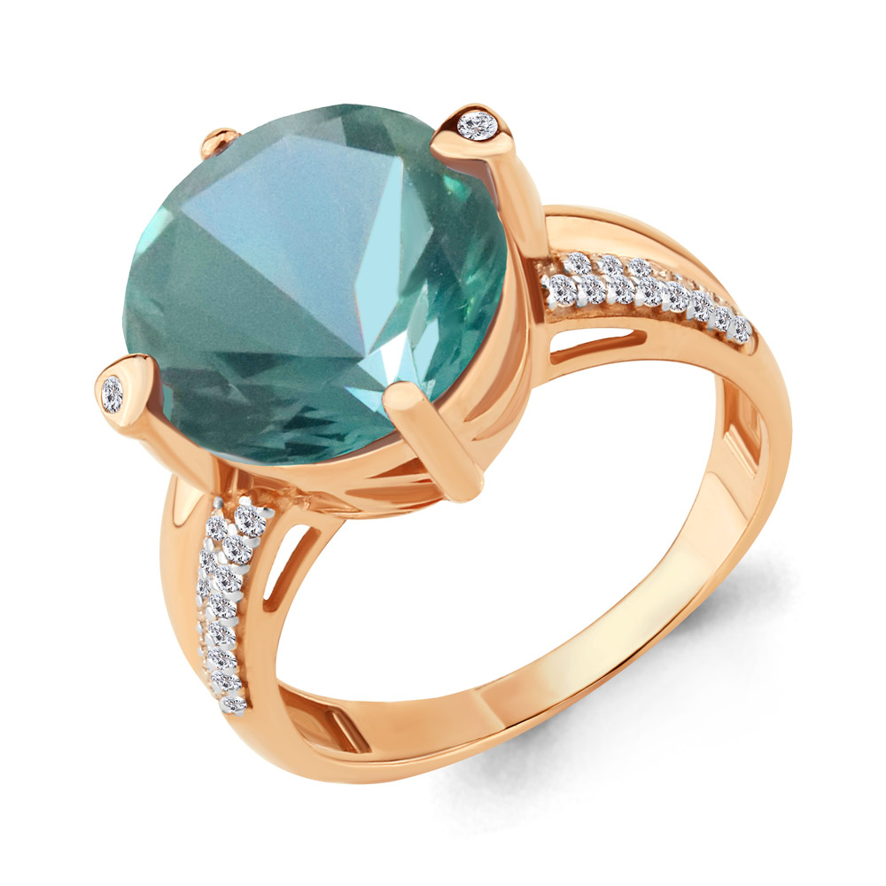 

Кольцо из серебра с турмалином р.  Aquamarine 6902988А_925_з, 6902988А_925_з