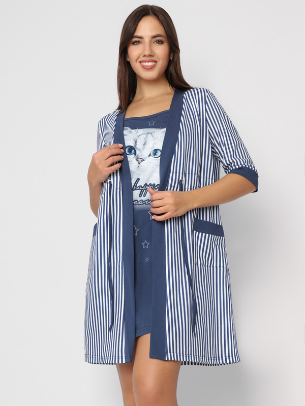

Комплект домашний женский Fashion Margo КЖ0212 синий 54 RU, КЖ0212