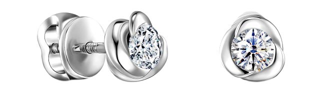 

Серьги-пусеты из белого золота с бриллиантом ALROSA DIAMONDS 9C585121S, 9C585121S