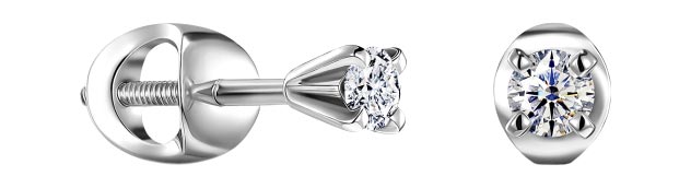 

Серьги-пусеты из белого золота с бриллиантом ALROSA DIAMONDS 9E769E21S, 9E769E21S