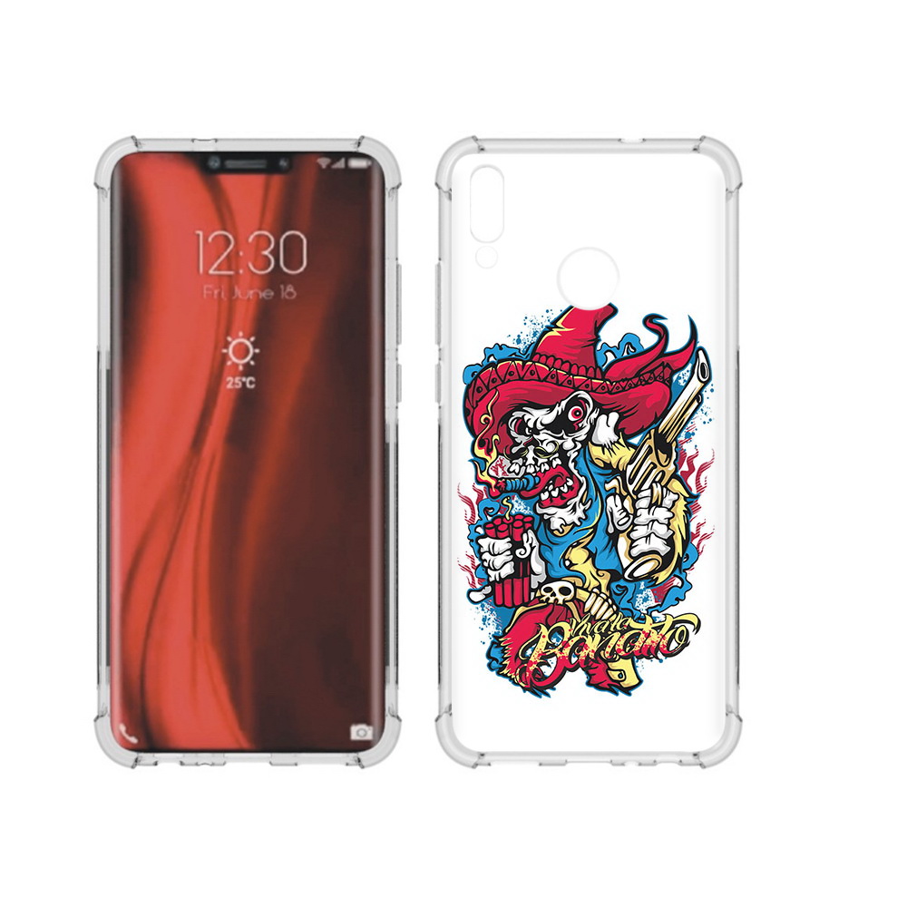 

Чехол MyPads Tocco для Honor 8X нарисованный скелет с писталетом (PT118984.69.513), Tocco