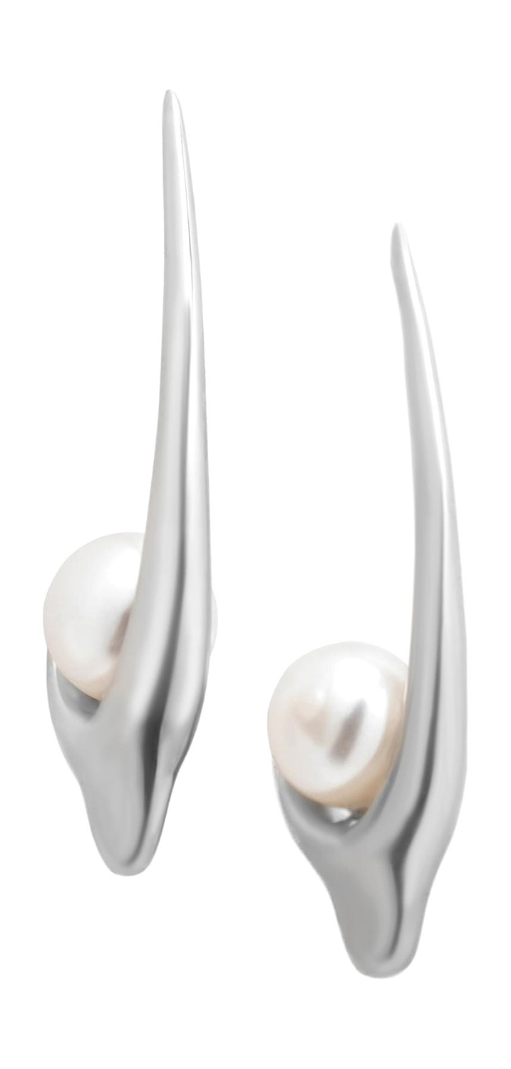 

Серьги из серебра с жемчугом FJORD A-70