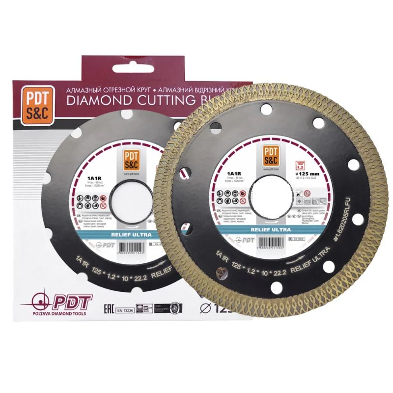 

Круг алмазный PDT 1A1R 125*1,2*10*22,2 RELIEF ULTRA