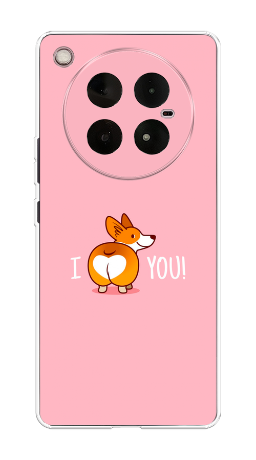

Чехол на Infinix Zero 40 4G "Корги I love you", Розовый;коричневый;белый, 3106350-1