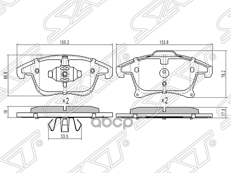 

Колодки Тормозные Перед Ford Mondeo 14- Sat St-1860105