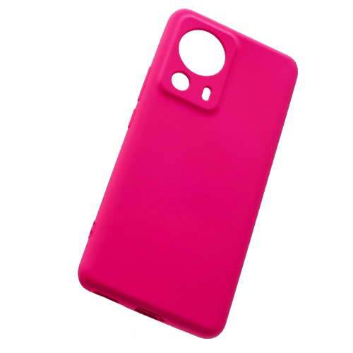 Накладка Silicone Case для Xiaomi MI 13 Lite ярко-розовый