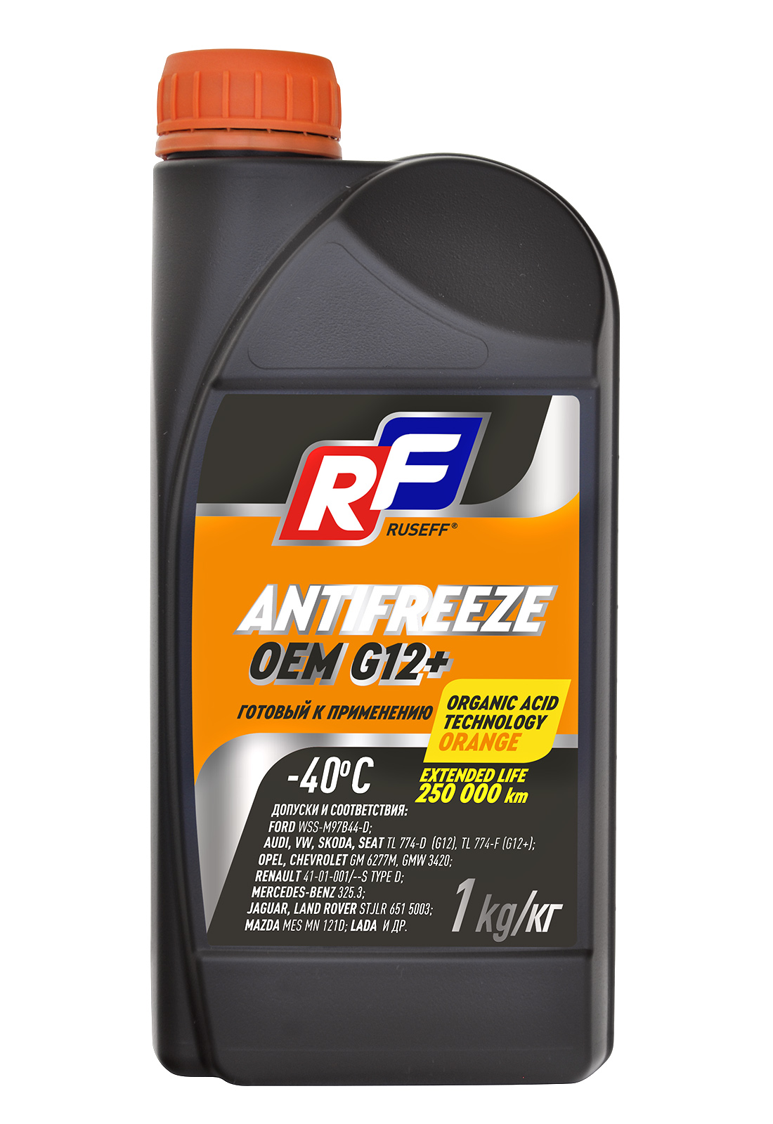 Антифриз RUSEFF 17235N G12+, 40, оранжевый, 1 кг