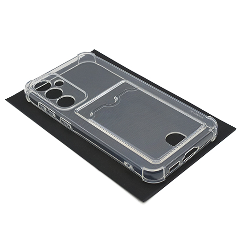 

Силиконовый чехол с карманом для карт Samsung S23 FE, прозрачный