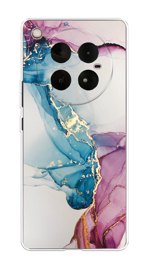 

Чехол на Infinix Zero 40 4G "Розовые разводы рисунок", Синий;розовый;золотистый, 3106350-1