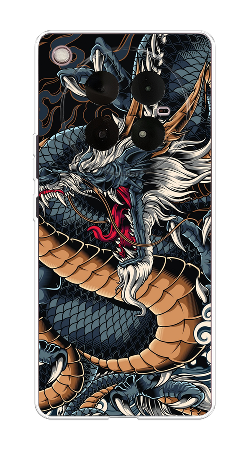 

Чехол на Infinix Zero 40 4G "Japanese Dragon", Коричневый;черный;синий, 3106350-1