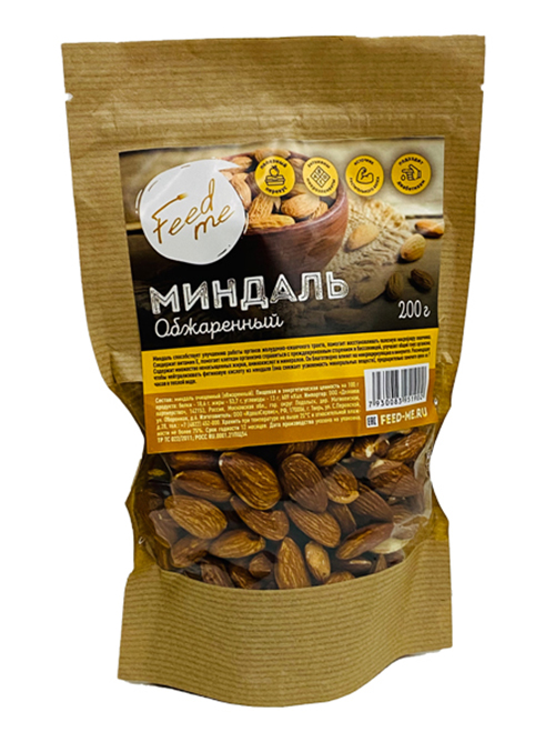 Миндаль жареный Feed me, 200 г