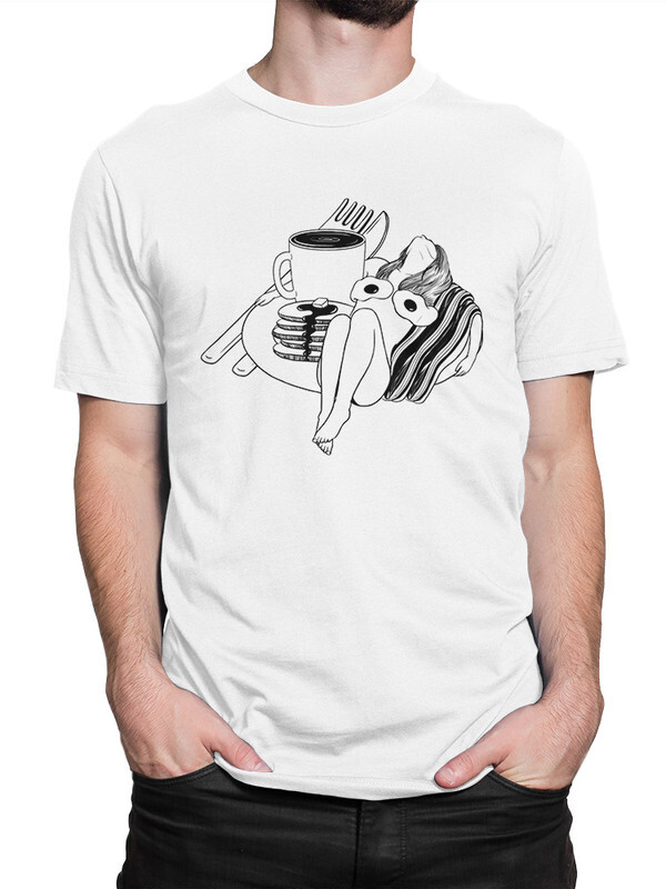 

Футболка мужская Dream Shirts Завтрак белая L, Завтрак