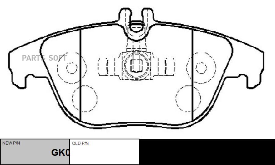 

Тормозные колодки Ctr задние дисковые GK0084