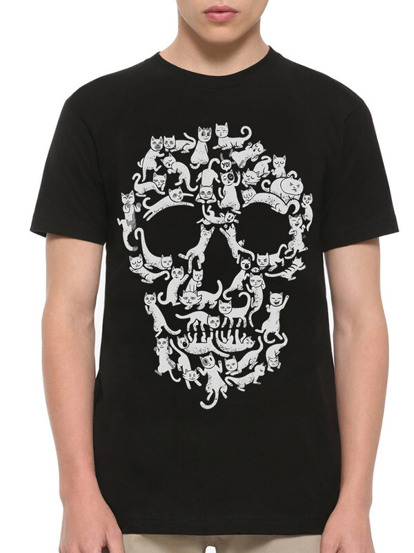 

Футболка мужская Dream Shirts Череп Из Котов черная 3XL, Череп Из Котов