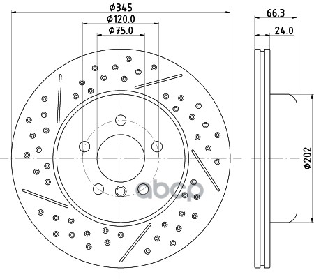 

Диск Тормозной Bmw 3 F30/F34/F31/4 F33/F32 Задний Вент.D 345мм. HELLA PAGID арт. 8DD355132