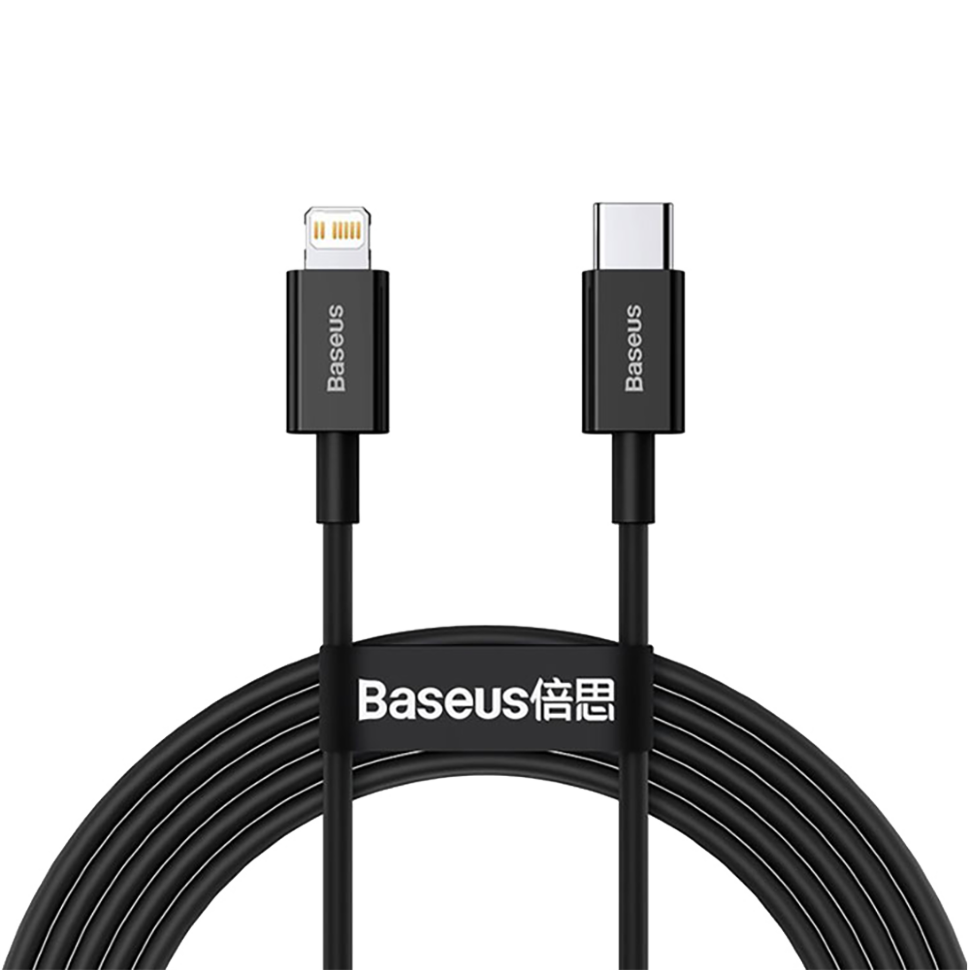 

Кабель Baseus Superior Type-C - Lightning PD 20W 2м Чёрный CATLYS-C01