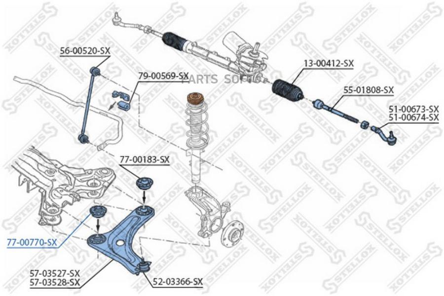 

STELLOX Сайлентблок STELLOX 7700770sx