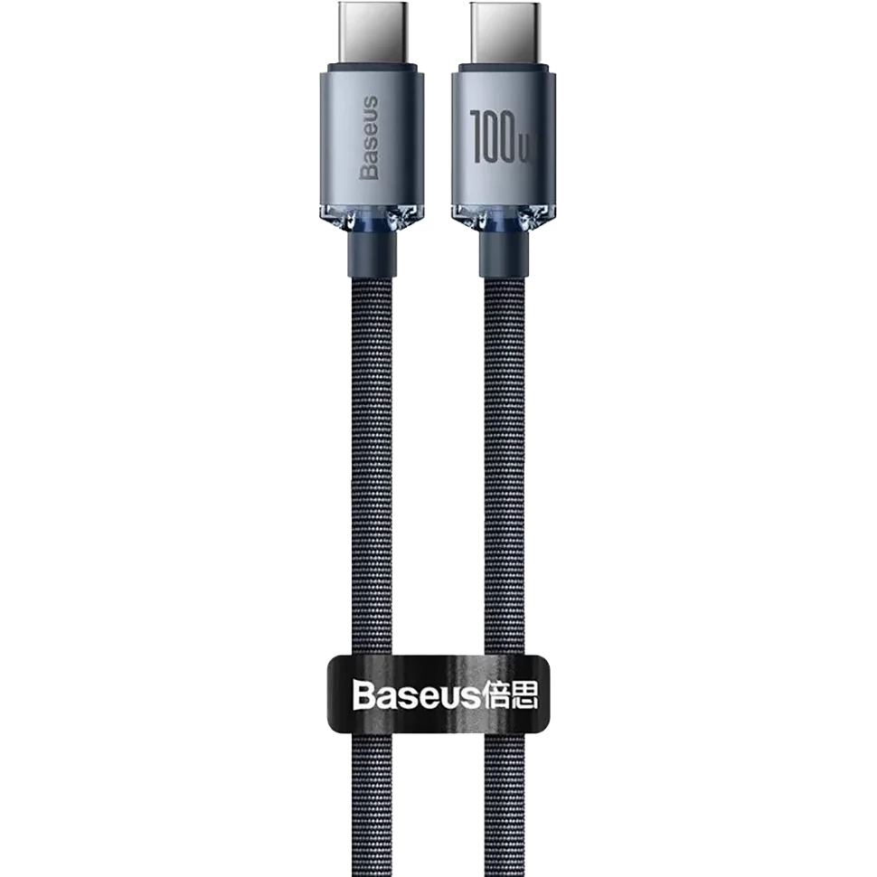 

Кабель Baseus Crystal Shine CW-FXP Type-C 100W 2м Чёрный CAJY000701, CAJY000701