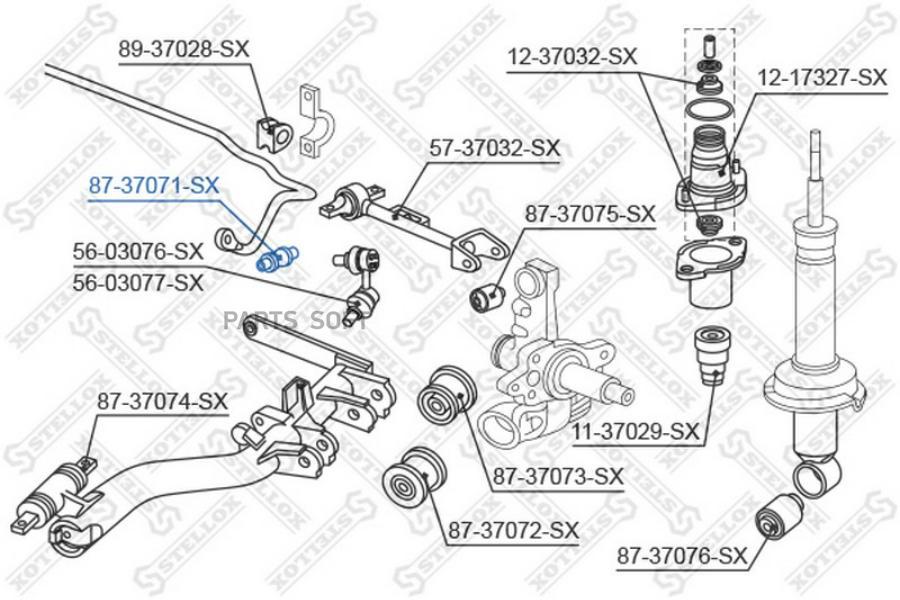 

STELLOX Сайлентблок STELLOX 8737071sx