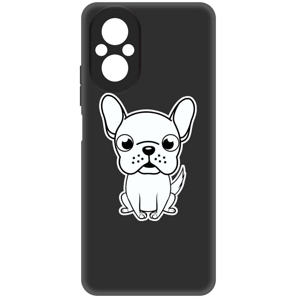 

Чехол-накладка Krutoff Soft Case Черно-белый щенок для Realme C67 черный
