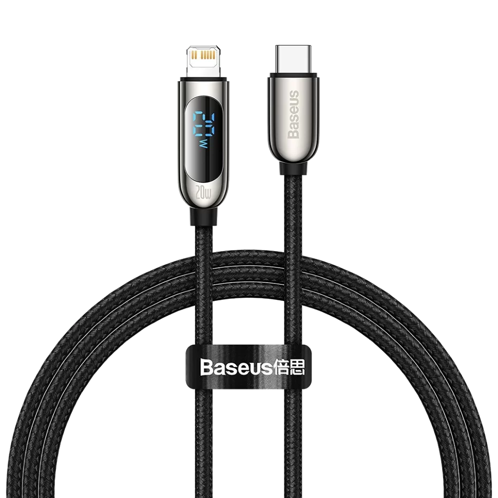 

Кабель Baseus Display Type-C - Lightning 20W 1м Чёрный CATLSK-01
