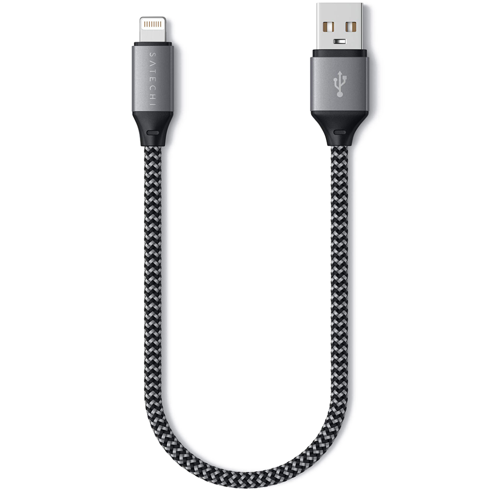 Кабель Satechi USB - Lightning 25см Серый ST-TAL10M