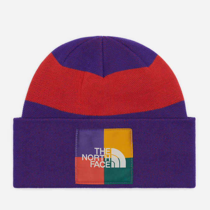 

Шапка бини унисекс The North Face Color Block Knit Beanie, фиолетовый, Color Block Knit Beanie