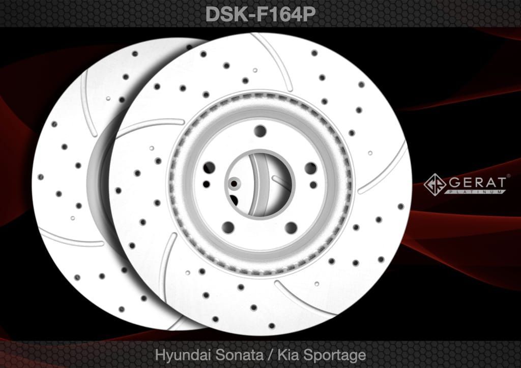 Тормозной диск Gerat DSK-F164P (передний) Platinum 2шт.