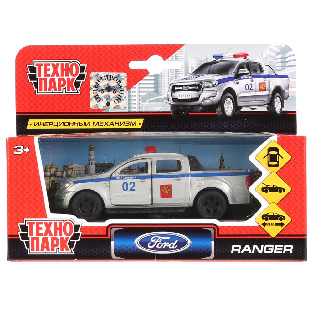 

игрушечная машинка Технопарк Ford Ranger пикап, полиция, инерционная SB-18-09-FR-P, Серебристый