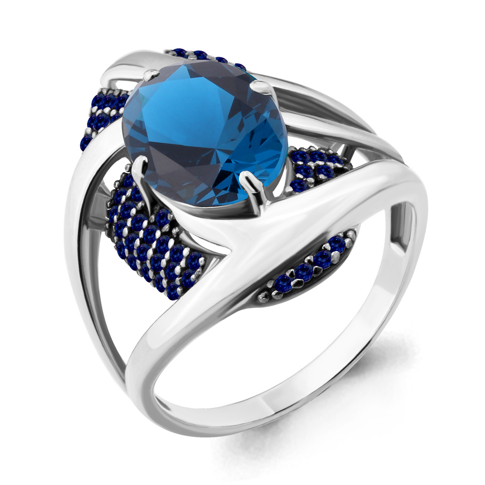 фото Кольцо из серебра с сапфиром р. 20 aquamarine 6903293б_925_р