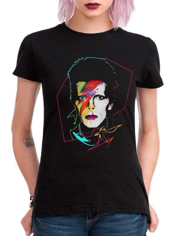 фото Футболка женская design heroes дэвид боуи - david bowie черная 3xl