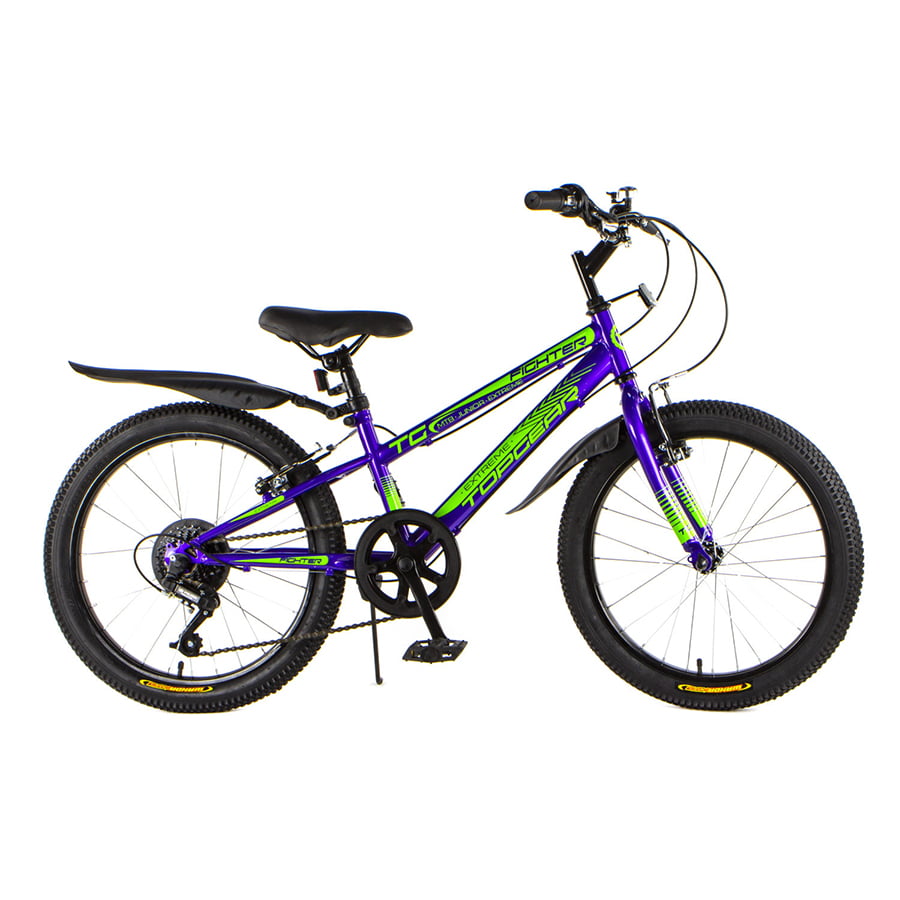 фото Велосипед 20" topgear fighter фиолетовый/салатовый внм20201 top gear
