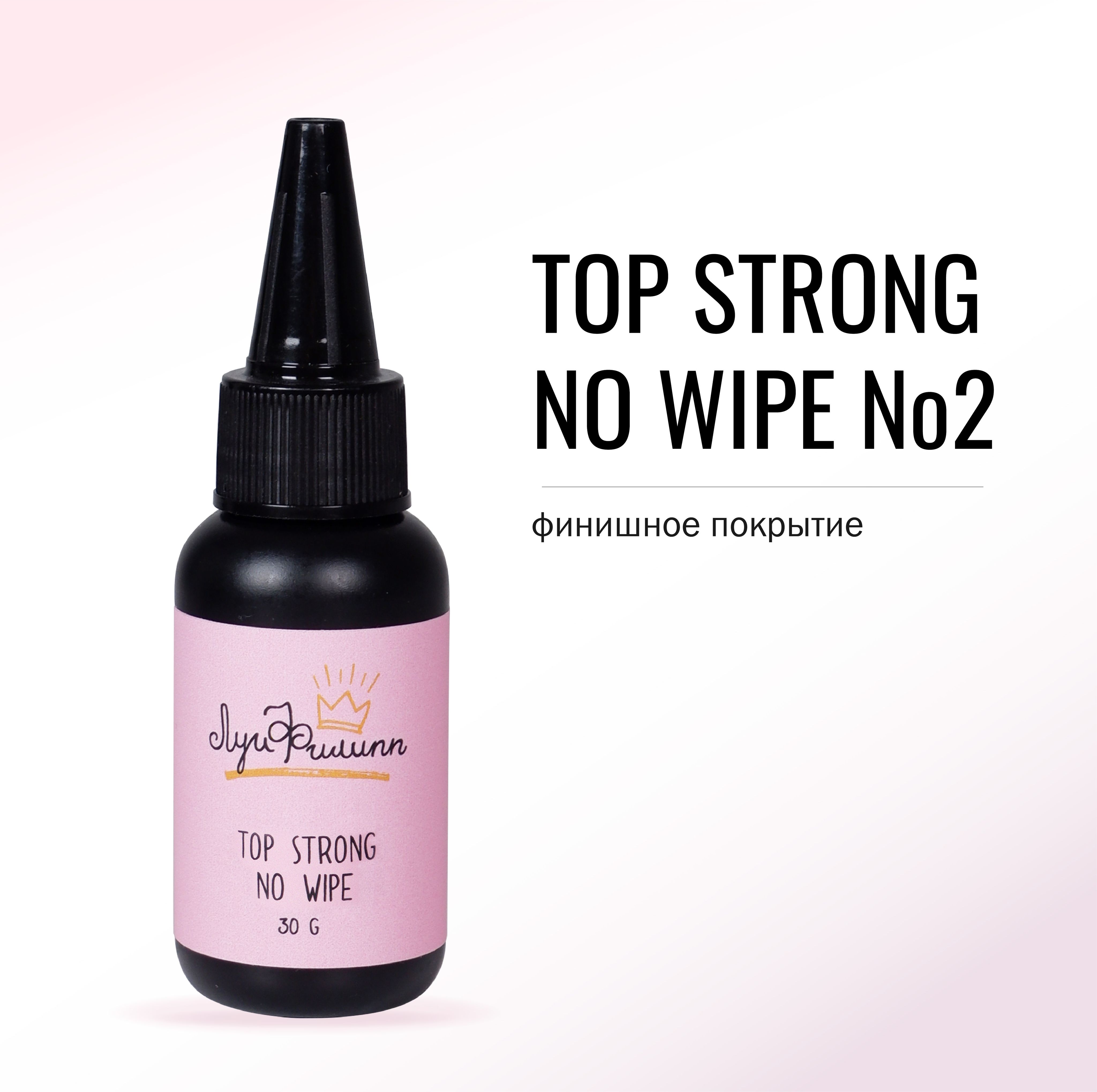 Прозрачный Топ Для Ногтей Луи Филипп Top Strong No Wipe 30г