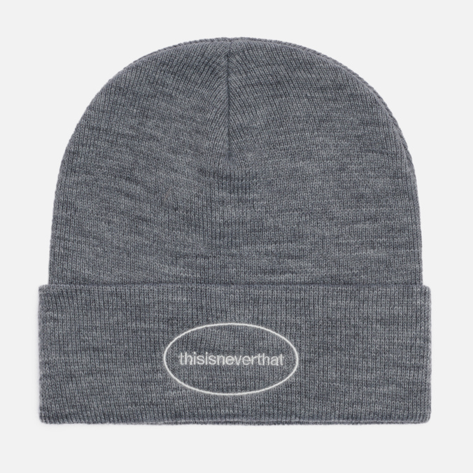 фото Шапка бини унисекс thisisneverthat e/t-logo beanie, серый