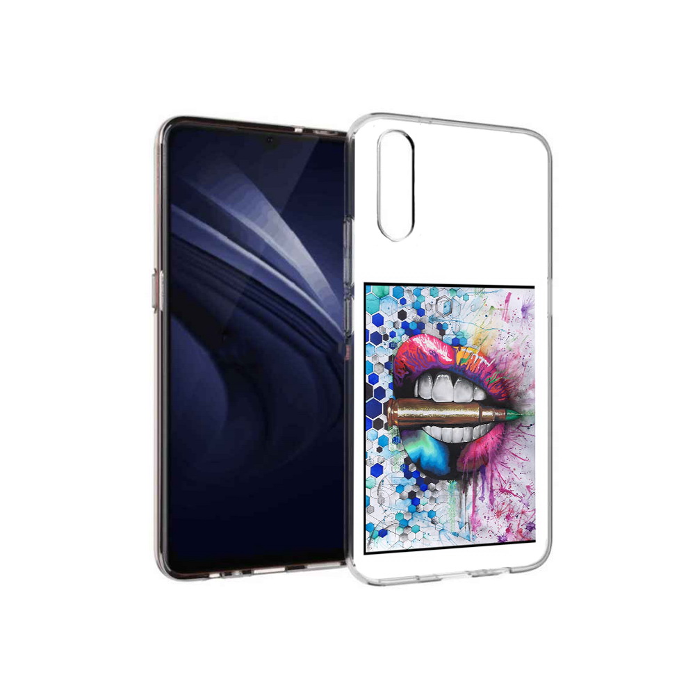 

Чехол MyPads Tocco для Vivo V17 Neo разноцветные губы с пулей (PT226959.388.571), Прозрачный, Tocco