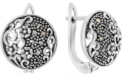 

Серьги из серебра с марказитом Марказит HE1395-mr, HE1395-mr