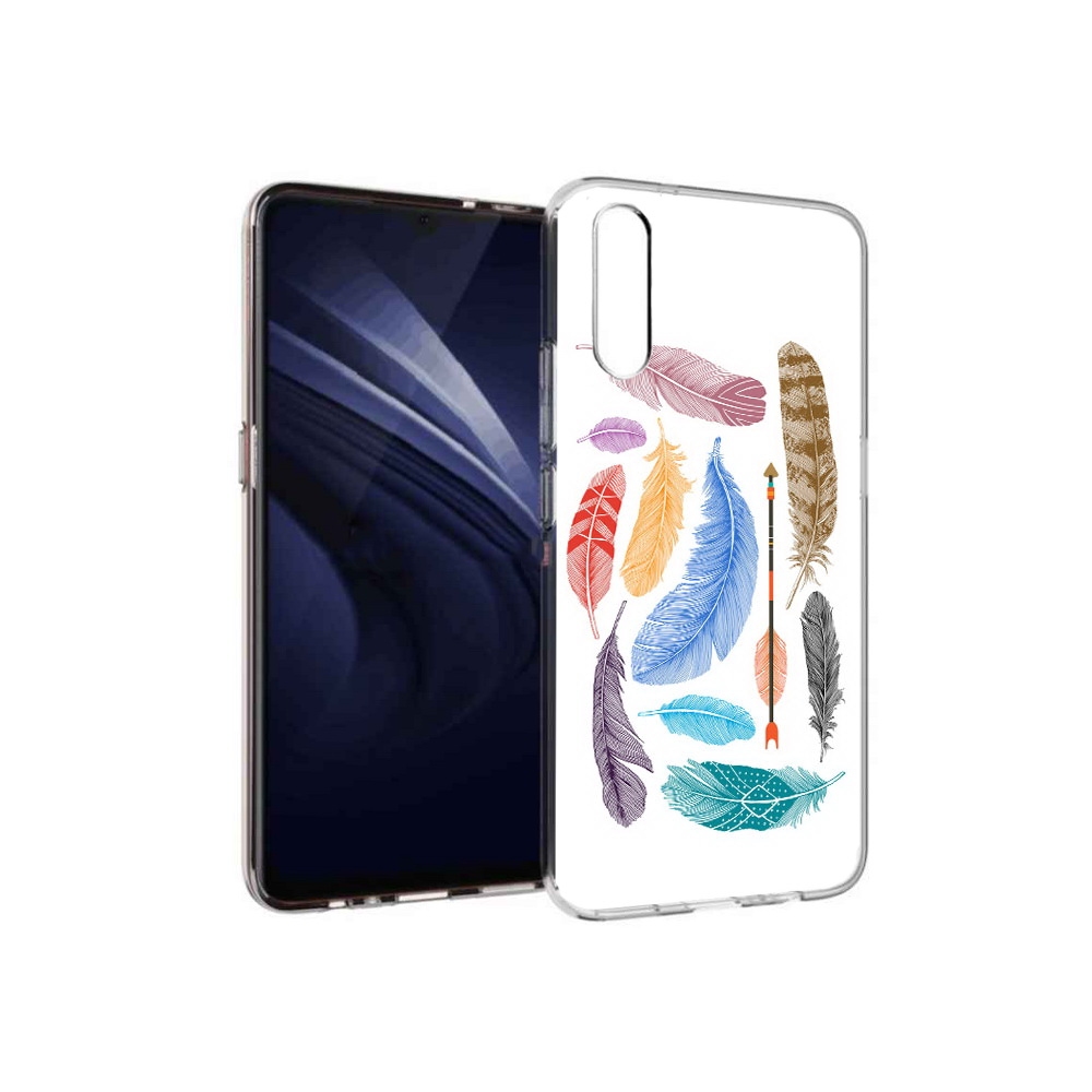 

Чехол MyPads Tocco для Vivo V17 Neo разноцветные перья (PT226959.388.572), Прозрачный, Tocco