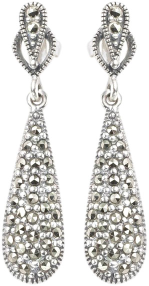 

Серьги из серебра с марказитом Марказит HE159-mr, HE159-mr