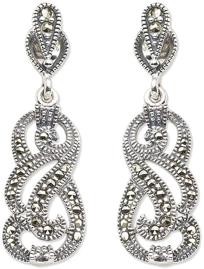 

Серьги из серебра с марказитом Марказит HE483-mr, HE483-mr