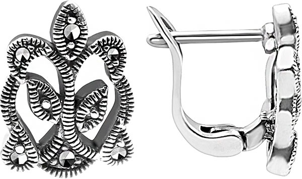

Серьги из серебра с марказитом Марказит HE551-mr, HE551-mr