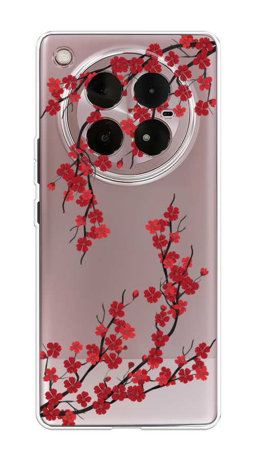 

Чехол на Infinix Zero 40 4G "Красная сакура", Красный;черный, 3106350-1