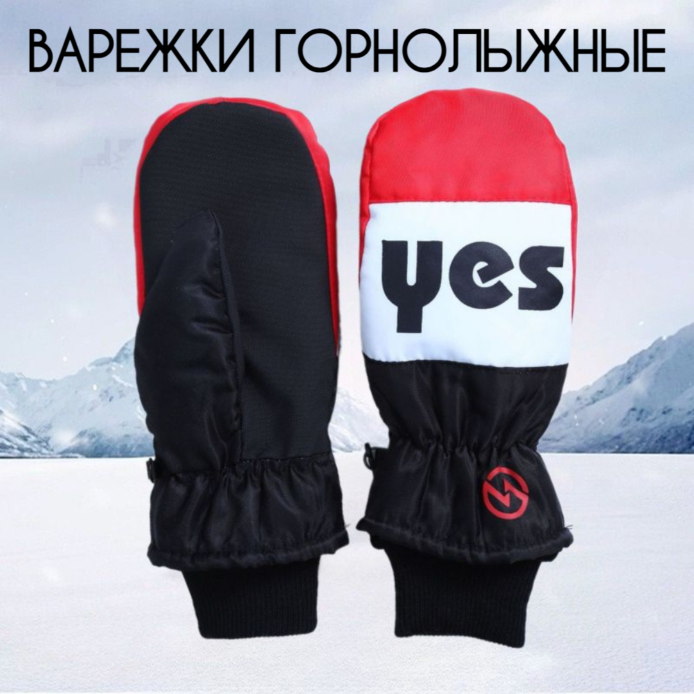 

Варежки горнолыжные, красный цвет, размер L ВАР-ЕСКЧ, Красный;черный