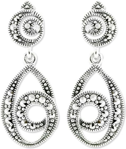 

Серьги из серебра с марказитом Марказит HE715-mr, HE715-mr