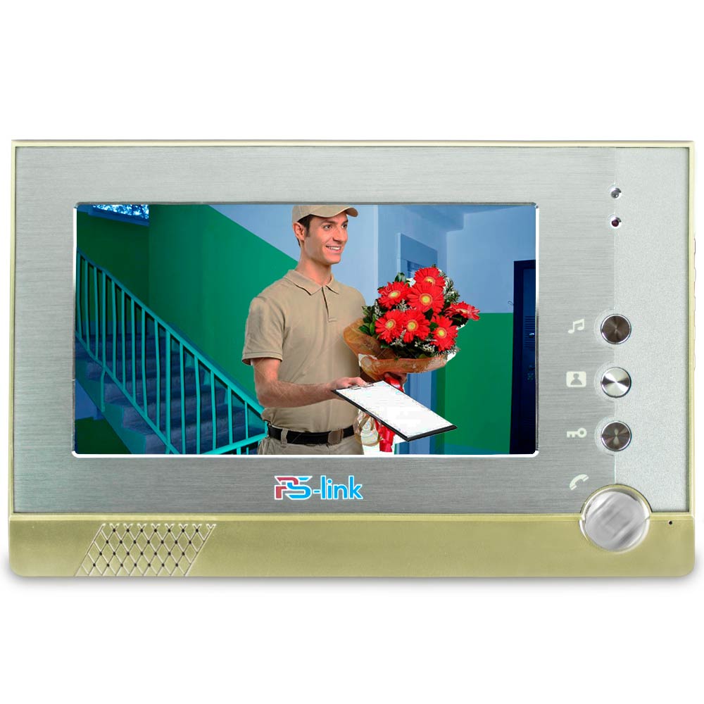 Видеодомофон для квартиры, частного дома PS-link VDI34 видеодомофон для дома и дачи ps link db09 m